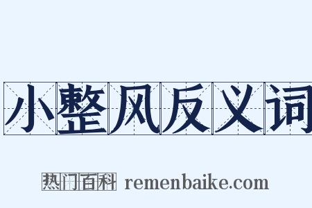 小整风反义词是什么意思的图片